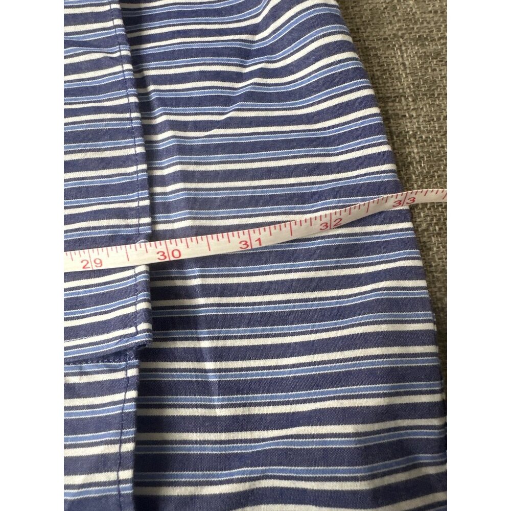 Chaps Mens Blue White Striped Button Down Collared Shirt Long Sleeve Size Large - Picture 6 of 6